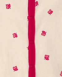 Baby Canada Day Sleeveless Romper - Cream