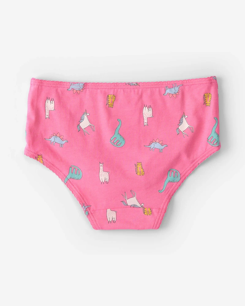 Girls 7-Pack Animal Print Brief Underewear