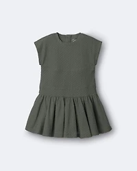 Toddler Girl Drop-Waist Dress - Olive