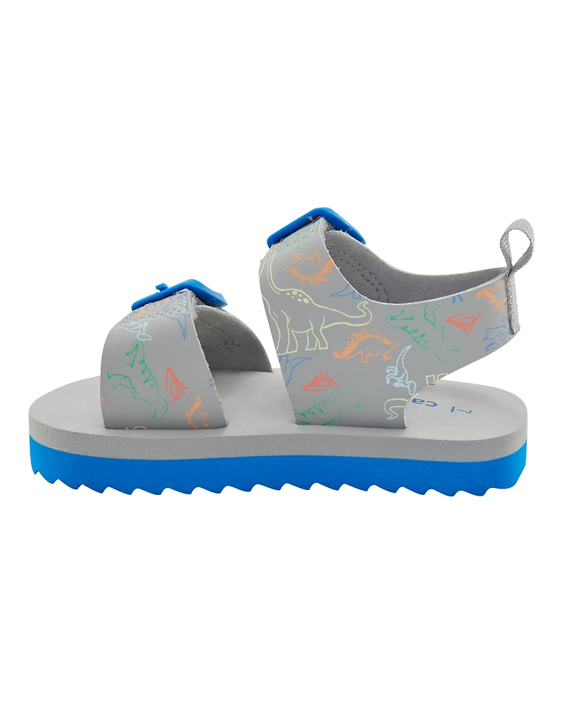 Toddler Strappy Casual Sandals - Grey/Blue