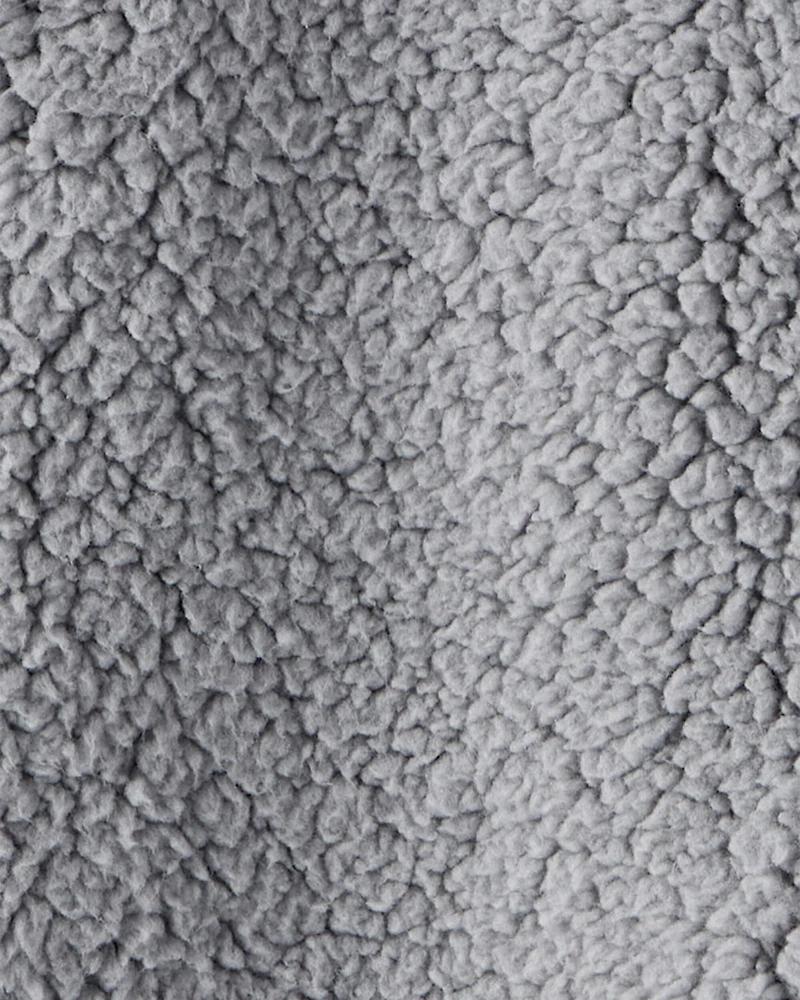 Baby Boy Sherpa Pocket Zip-Up Jumpsuit - Grey