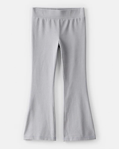 Girls Microfleece Flare Pants - Grey