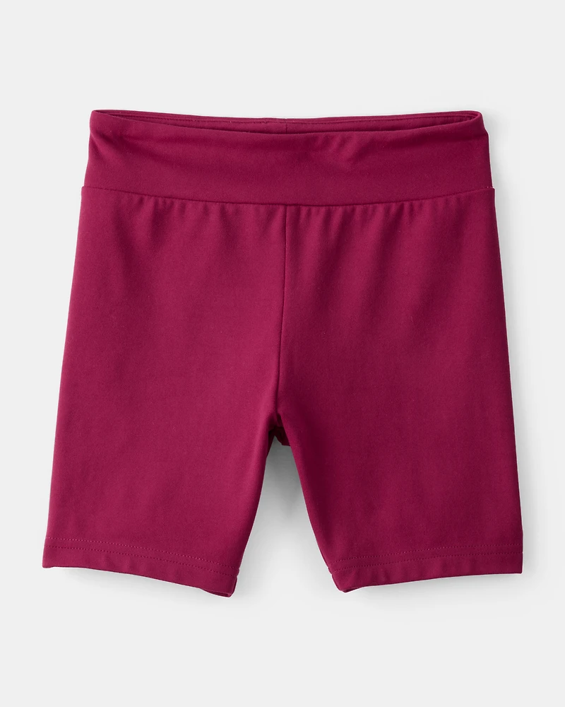 Girls Knit Bike Shorts - Red
