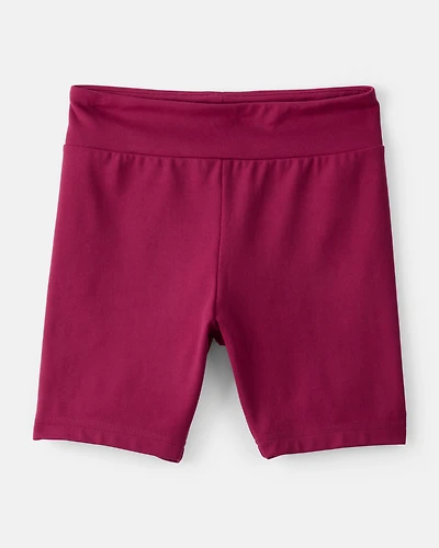 Girls Knit Bike Shorts - Red