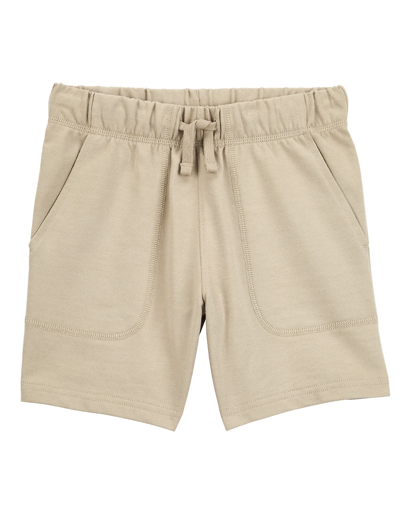 Boys Pull-On French Terry Shorts - Khaki