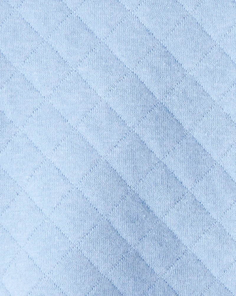 Baby Girl 3-Piece Floral Vest Outfit Set - Blue