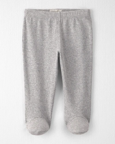 Baby Boy Organic Cotton Rib Footed Pants