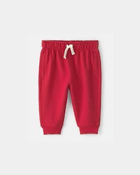 Baby Boy French Terry Pants - Red