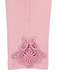 Baby Lace Detail Ribbed Leggings