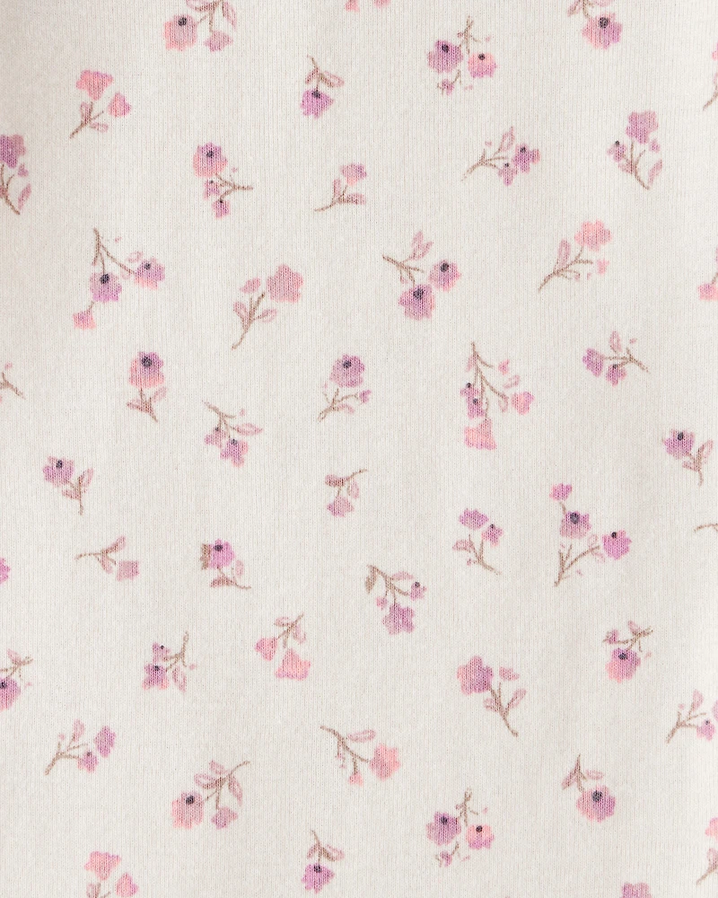 Baby Girl 4-Pack Koala Print Cotton Long-Sleeve Multipack Bodysuits - Purple/White/Pink