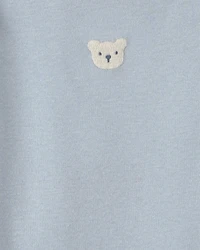 Baby Boy 6-Pack Bear Long-Sleeve Bodysuits - Blue/White