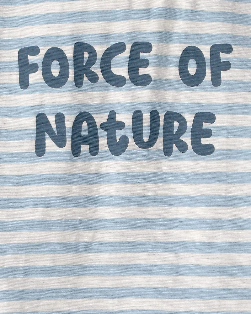 Toddler Organic Cotton 'Force of Nature' Striped Tee