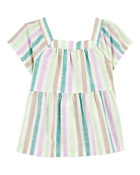 Toddler Striped Short-Sleeve Fashion Top