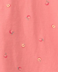 Toddler Girl Peaches Tee - Orange