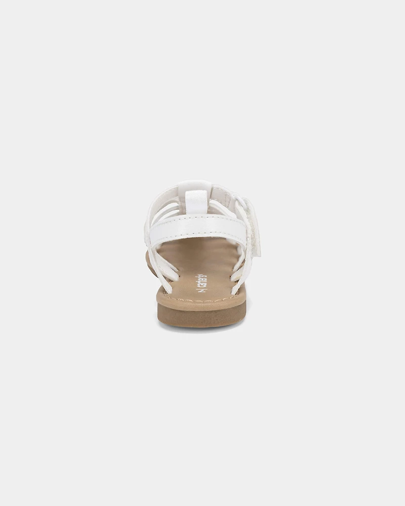 Toddler Girl Floral Sandals - White