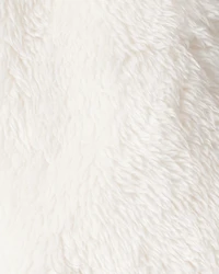 Baby Sherpa Hooded Long-Sleeve Sweater - White