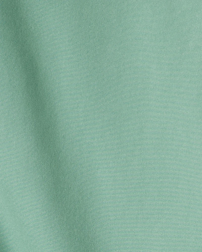 Girls Long-Sleeve Quarter-Zip Windbreaker - Green