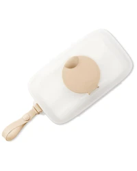 Grab & Go Snug Seal Wipes Case - White/Beige
