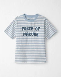 Kid Organic Cotton 'Force of Nature' Striped Tee