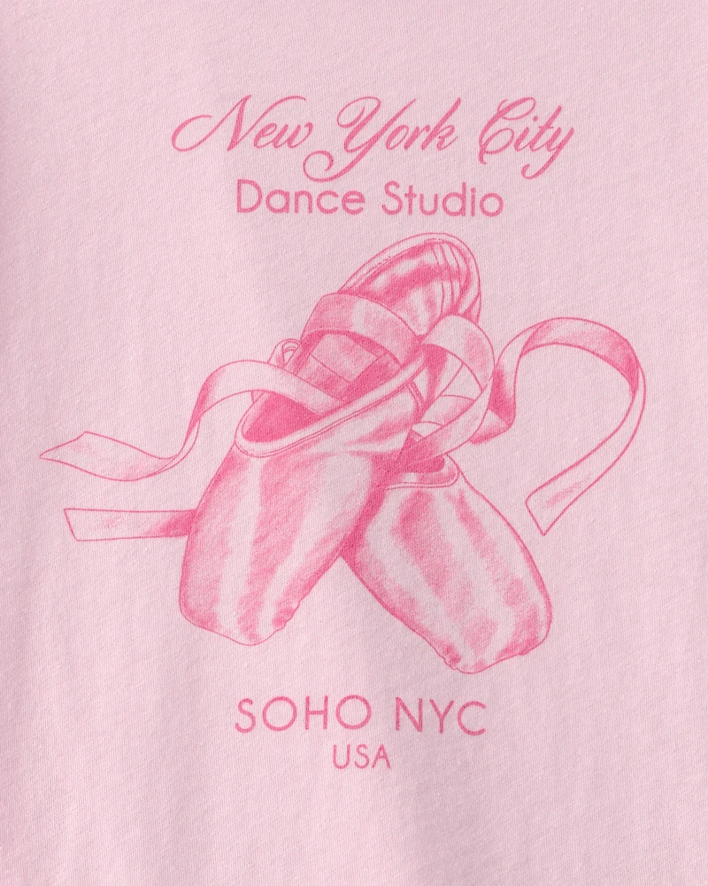 Girls Ballet Graphic Tee - Pink
