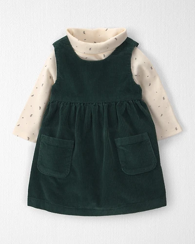Baby Girl 2-Piece Organic Cotton Corduroy Jumper Set