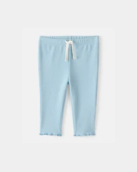 Baby Girl Rib Pants - Blue