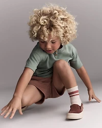 Toddler Boy Button-Front Tee with Pocket - Sage