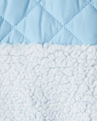 Toddler Girl Sherpa Hooded Zip-Up Jacket - Blue