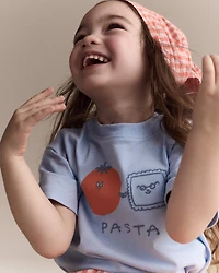 Toddler Pasta Relaxed Graphic Tee - Blue