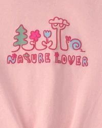 Toddler Girl 'Nature Lover' Long-Sleeve Top - Pink