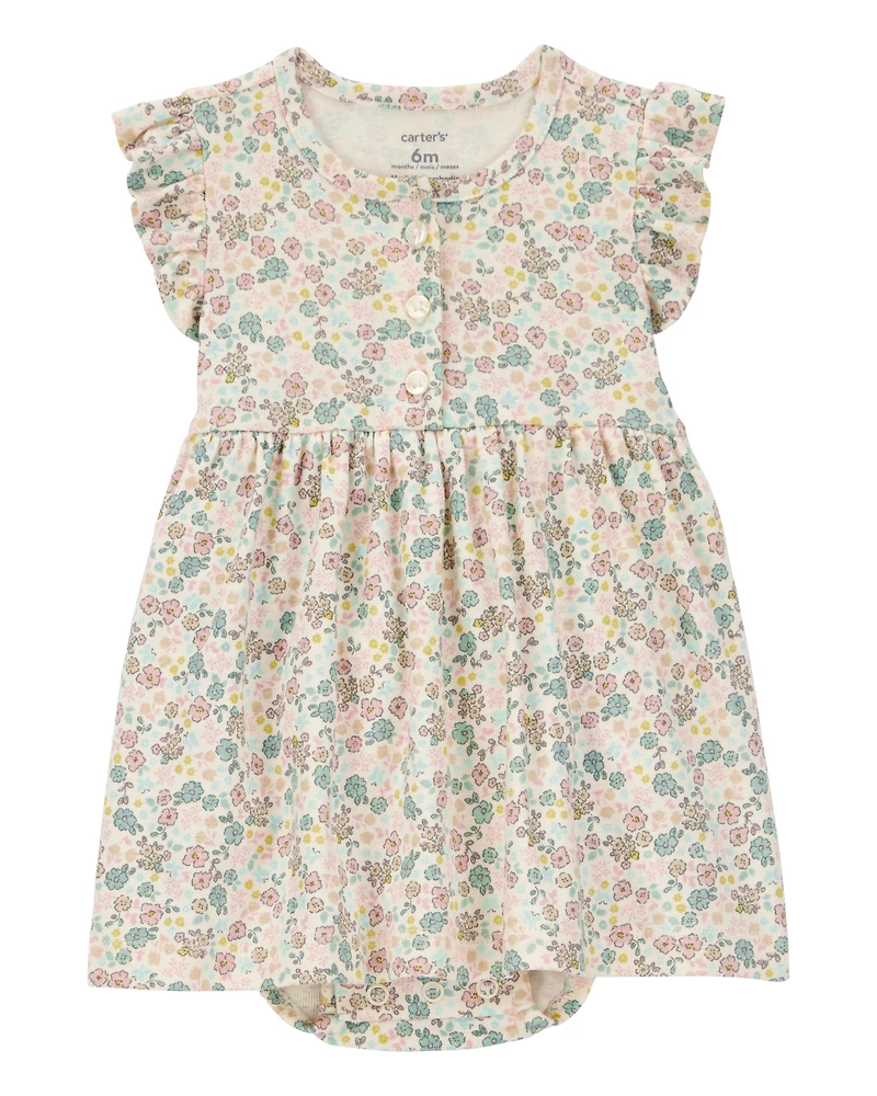 Baby 2-Piece Floral Dress Cardigan Set