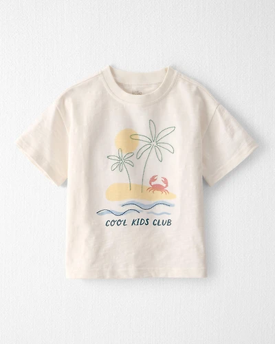 Toddler Organic Cotton Tee Beach Print
