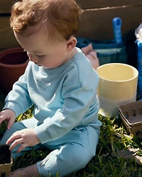 Baby Boy French Terry Joggers - Blue