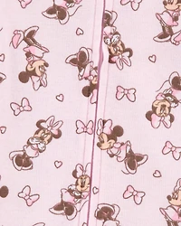 Baby Disney© Minnie Mouse Snug Fit Cotton Footie 1-Piece Pyjamas - Pink