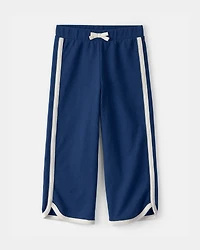 Toddler Girl French Terry Wide-Leg Pants - Blue