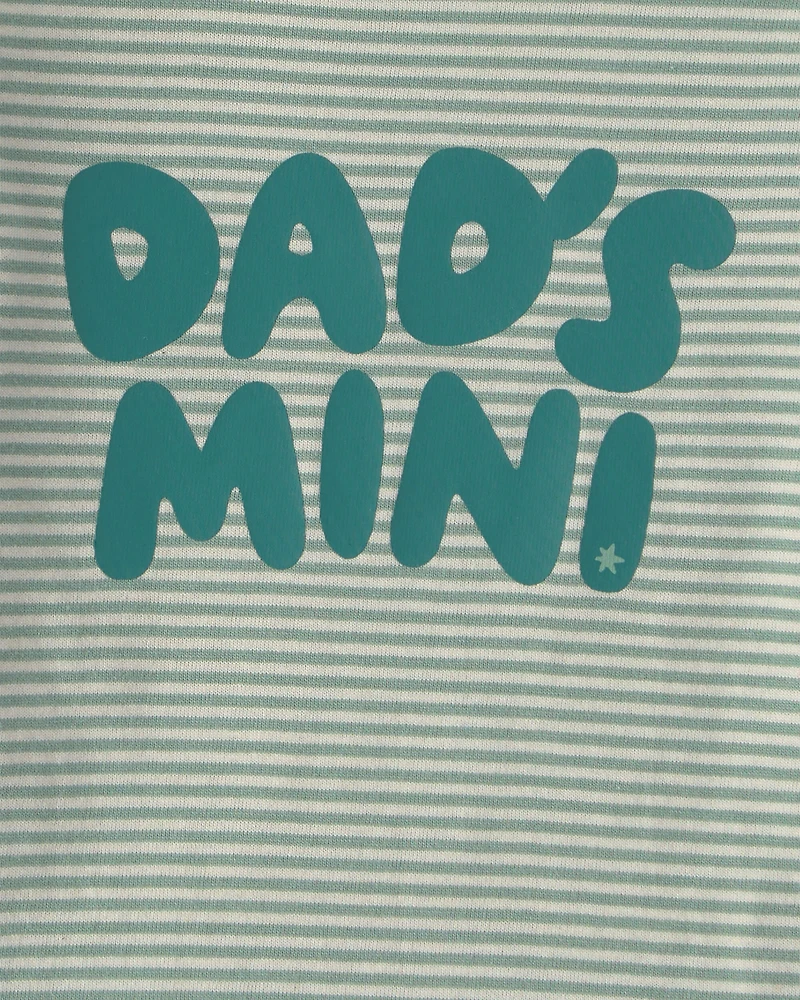 Baby Boy 'Dad's Mini' Long-Sleeve Graphic Bodysuit - Green