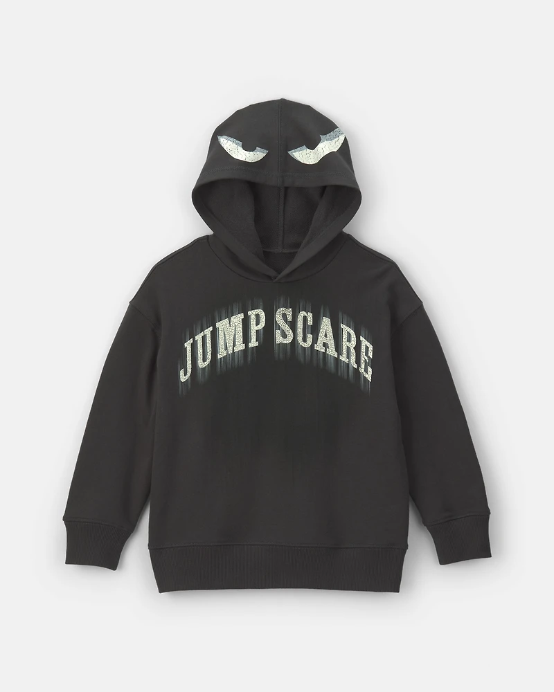 Boys 'Jump Scare' Halloween French Terry Hoodie - Black/White