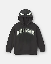 Boys 'Jump Scare' Halloween French Terry Hoodie - Black/White