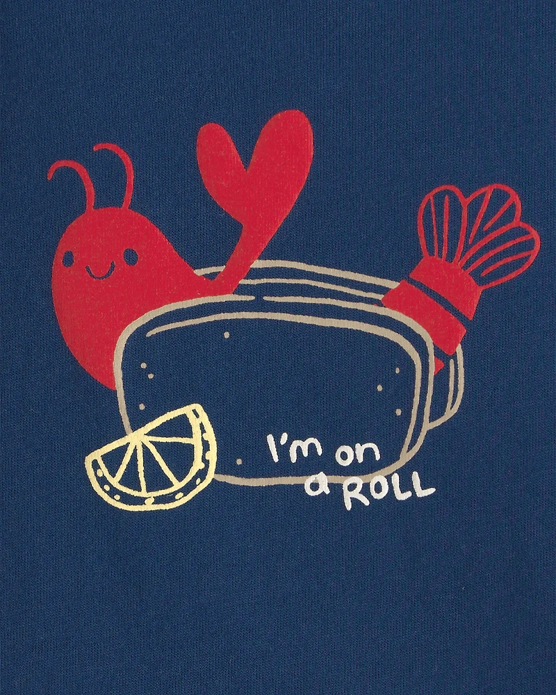 Baby Lobster Graphic Bodysuit - Blue