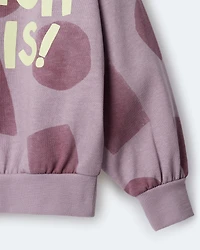 Toddler Girl Watch This!' Shapes Dolman-Sleeve Sweatshirt - Mauve