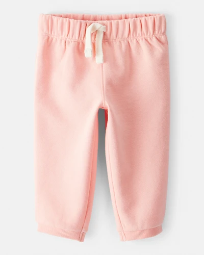 Baby Girl Cotton Pull-On Pants - Orange