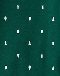 Baby Boy 4-Pack Christmas Print Long-Sleeve Multipack Bodysuits - White/Green