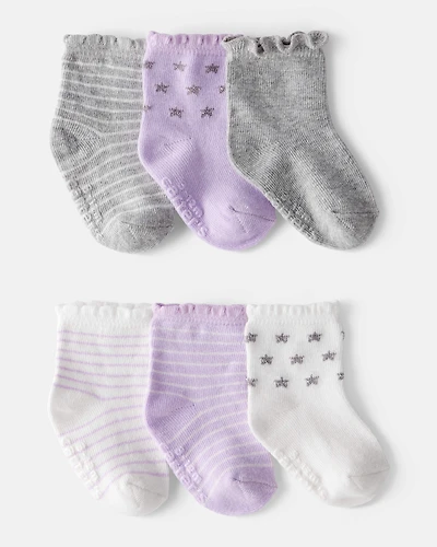 Baby Girl 6-Pack Ankle Socks