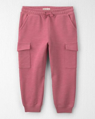 Toddler Girl Organic Cotton French Terry Cargo Pants
