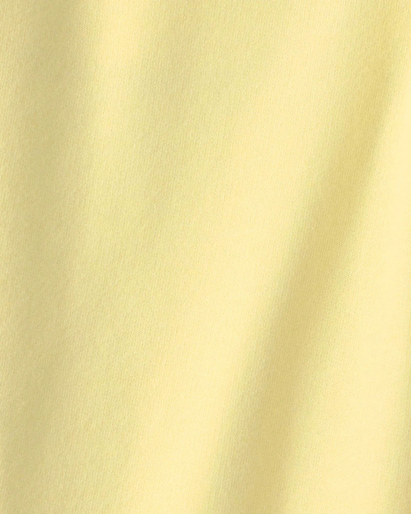 Girls French Terry Wide-Leg Pants - Yellow