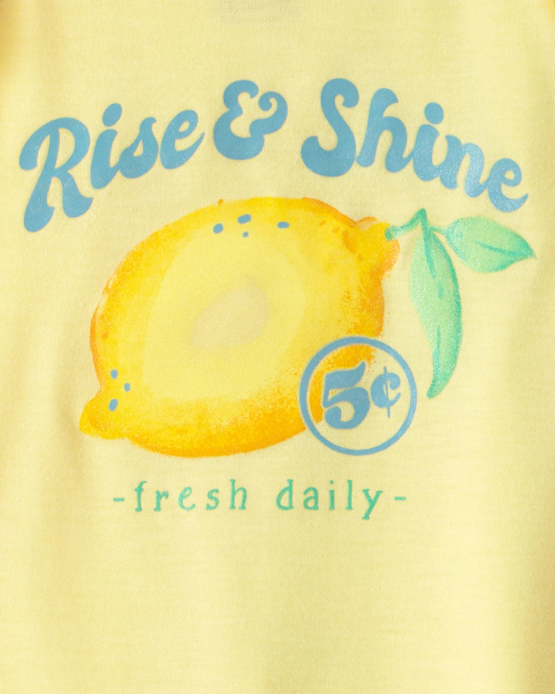 Girls 2-Pack Lemon Loose Fit Night Gown - Blue/Yellow