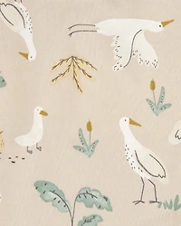 Baby 2-Piece Bird Print Long-Sleeve Tee & Overall Set