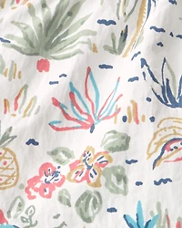 Baby Boy Recycled Swim Trunks Tropical Paradise Print