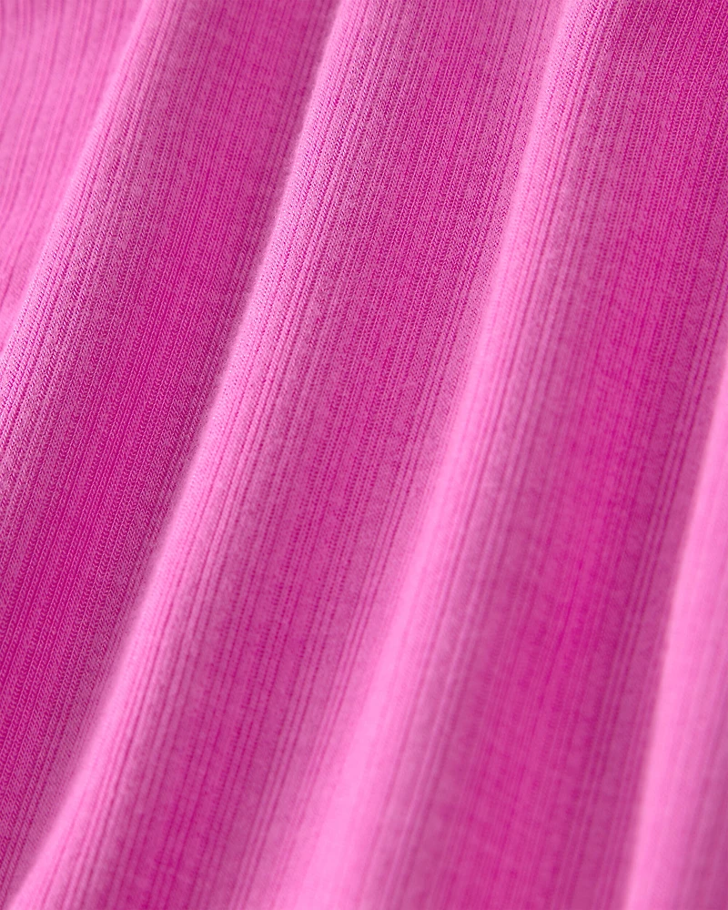 Girls PurelySoft Short-Sleeve Snug Fit 2-Piece Pyjama Set - Pink