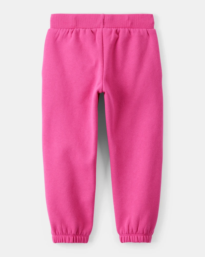 Toddler Girl DayDream Fleece Drawstring Joggers - Pink